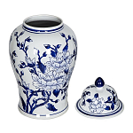 Ваза с крышкой и синим цветочным узором Blue & White Ornament  варинант исполнения - 2 | Loft Concept в Кирове