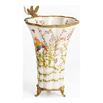 Ваза из фарфора с бронзовой стрекозой  Paradise Dragonfly варинант исполнения - 3 | Loft Concept в Кирове