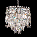 Люстра круглая с хрустальными подвесками на серебряном каркасе Roul Crystal Light варинант исполнения - 9 | Loft Concept в Кирове