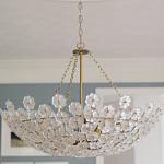 Люстра декорированная цветами из стекла Lightness of Flowers варинант исполнения - 4 | Loft Concept в Кирове