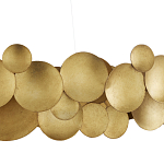 Люстра круглая из многослойных золотых дисков Metal Disc Chandelier варинант исполнения - 1 | Loft Concept в Кирове