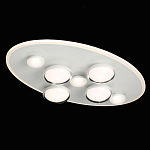 Потолочный светильник овальной формы белого цвета с 7-ю лампами Lunar Pebbles варинант исполнения - 2 | Loft Concept в Кирове