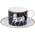 Чайный набор из фарфора с изображением лошадей на 6 персон 12 предметов Porcelain Horse Set варинант исполнения - 1 | Loft Concept в Кирове