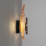 Бра с волнообразным стеклянным плафоном и вставкой из мрамора Liquid Stone варинант исполнения - 7 | Loft Concept в Кирове