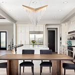 Люстра золотого цвета в форме галочки с каскадом длинных прозрачных трубок Eurofase варинант исполнения - 10 | Loft Concept в Кирове