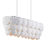 Люстра овальной формы с белыми подвесными элементами White Natural Lines варинант исполнения - 1 | Loft Concept в Кирове