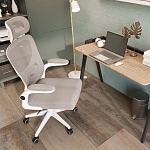 Кресло для компьютерного стола Easement Grey&White варинант исполнения - 9 | Loft Concept в Кирове