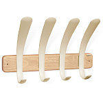 Вешалка настенная с 4-мя бежевыми крючками из пластика Curves Hangers варинант исполнения - 1 | Loft Concept в Кирове