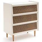 Комод с 3-мя ящиками из ротанга Blais Cream Wicker Furniture варинант исполнения - 2 | Loft Concept в Кирове