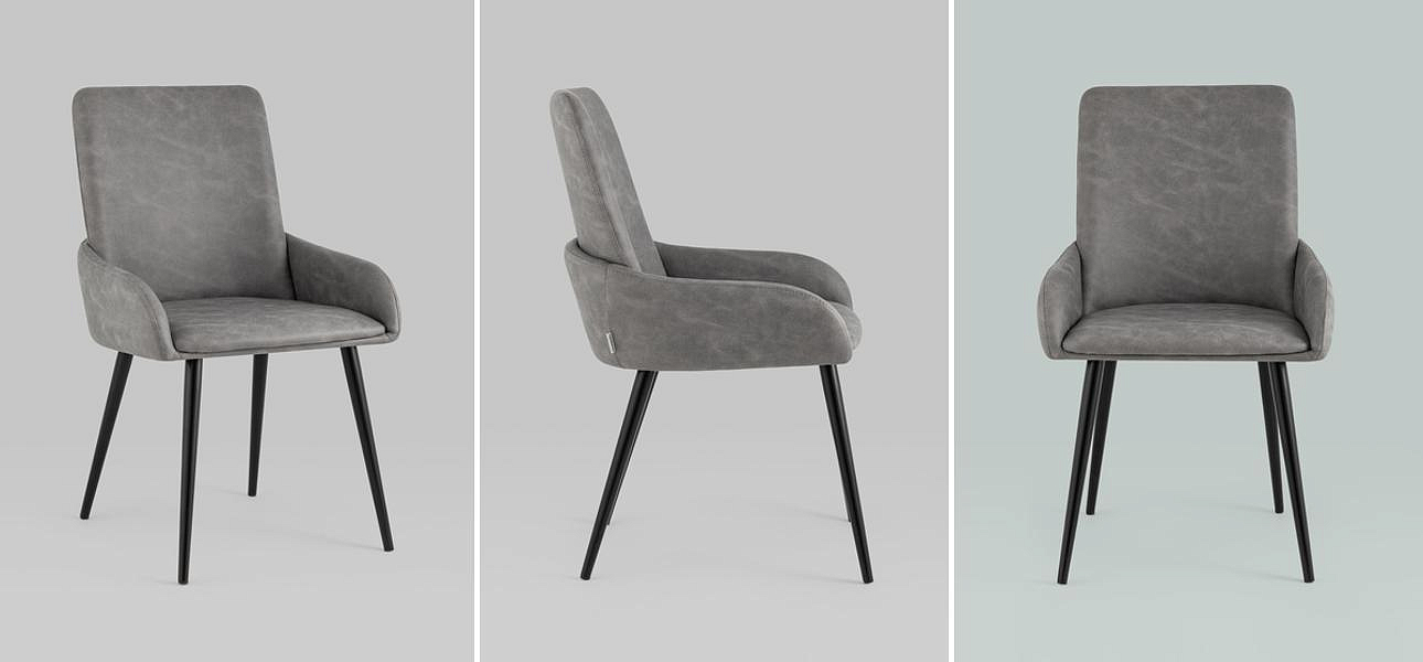 Стул Munchen Chair Серая Искусственная Замша Стул Munchen Chair Серая Искусственная Замша - Loft-Concept в Кирове