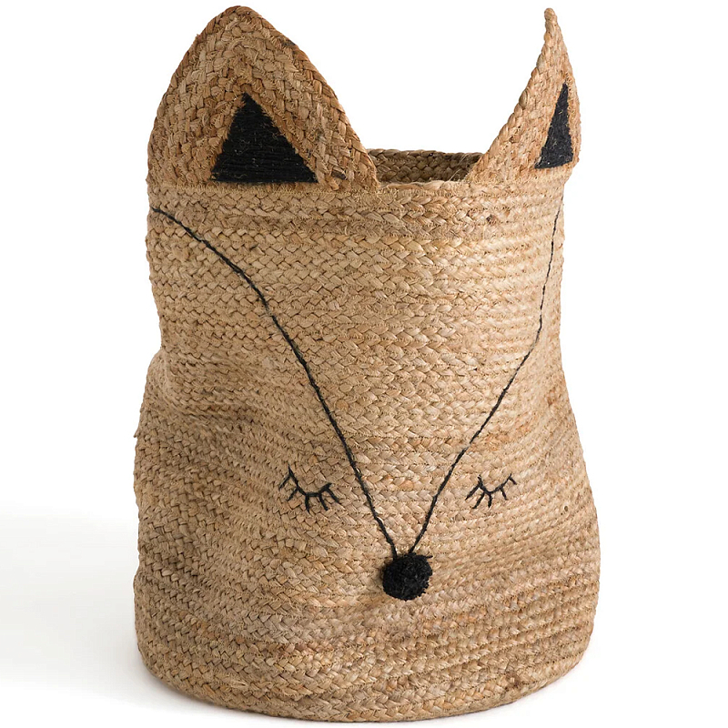 Плетеная корзина для детской в виде лисы Foxy Wicker Basket Коричневый Плетеная корзина для детской в виде лисы Foxy Wicker Basket Коричневый в Кирове | Loft Concept