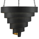 Подвесной светильник в форме спирали черный с золотой внутренней отделкой Warm Glow варинант исполнения - 2 | Loft Concept в Кирове