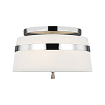 Потолочный светильник с белым тканевым абажуром Generation Lighting варинант исполнения - 1 | Loft Concept в Кирове