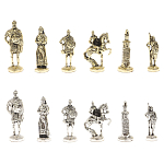 Шахматы в ларце из натуральных камней Долерит Малахит Мрамор Decorative Thematic Chess Русь варинант исполнения - 8 | Loft Concept в Кирове