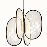 Люстра с гравировкой на акриловых плафонах Gravyura Black D 50 см варинант исполнения - 1 | Loft Concept в Кирове