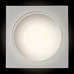 Встраиваемый спот светодиодный квадаратный белого цвета с круглым углублением Ombra Lux  варинант исполнения - 3 | Loft Concept в Кирове