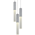 Подвесной светильник Dew Drops Tube Chrome Trio Hanging Lamp варинант исполнения - 1 | Loft Concept в Кирове