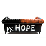Диван Честерфильд граффити graffiti Orange Sofa натуральная кожа варинант исполнения - 5 | Loft Concept в Кирове