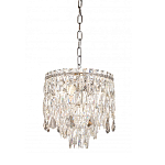 Люстра круглая с хрустальными подвесками на серебряном каркасе Roul Crystal Light варинант исполнения - 10 | Loft Concept в Кирове