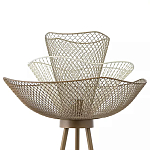 Торшер с трехъярусным плафоном из металлической сетки Light Floor Lamp Made of Metal Mesh варинант исполнения - 2 | Loft Concept в Кирове