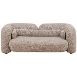 Дизайнерский двухместный диван с мягкими спинкой и подлокотниками светло-коричневый с принтом Madelaine Sofa Cocoa варинант исполнения - 1 | Loft Concept в Кирове