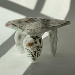 Журнальный стол из эпоксидной смолы с цветами White Flowers Epoxy Resin Coffee Table варинант исполнения - 2 | Loft Concept в Кирове