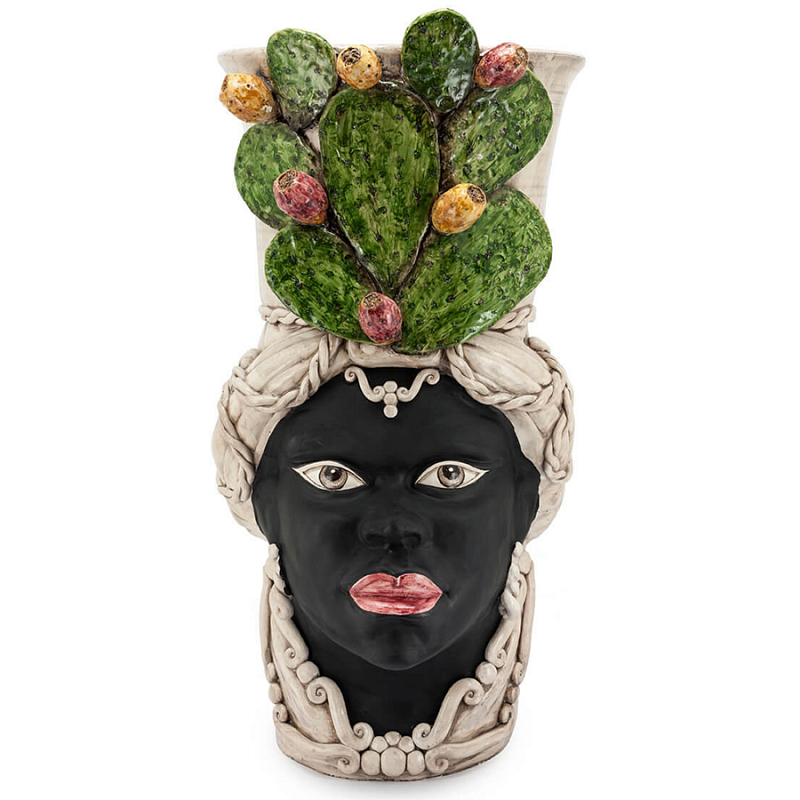 Большая Напольная ваза Abhika VASE MORO LADY FICO Зеленый Коричневый Большая Напольная ваза Abhika VASE MORO LADY FICO Зеленый Коричневый в Кирове | Loft Concept