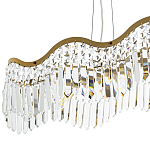 Линейная люстра с подвесками из хрусталя Ludivine Linear Chandelier варинант исполнения - 2 | Loft Concept в Кирове