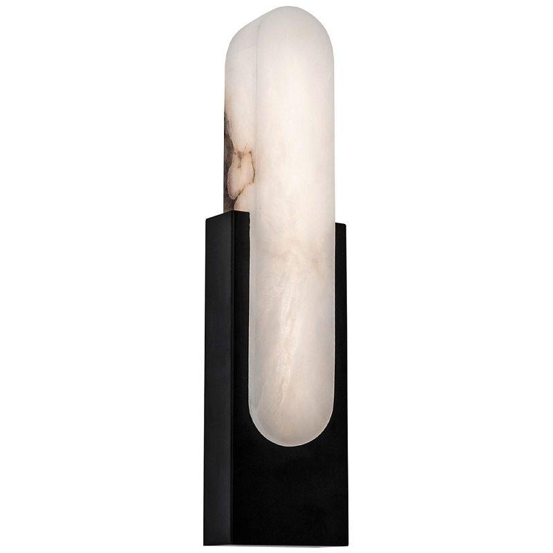 Бра MIRCA светильник с имитацией камня Stone Black Wall Lamp Белый Мрамор Bianco Черный Бра MIRCA светильник с имитацией камня Stone Black Wall Lamp Белый Мрамор Bianco Черный в Кирове | Loft Concept