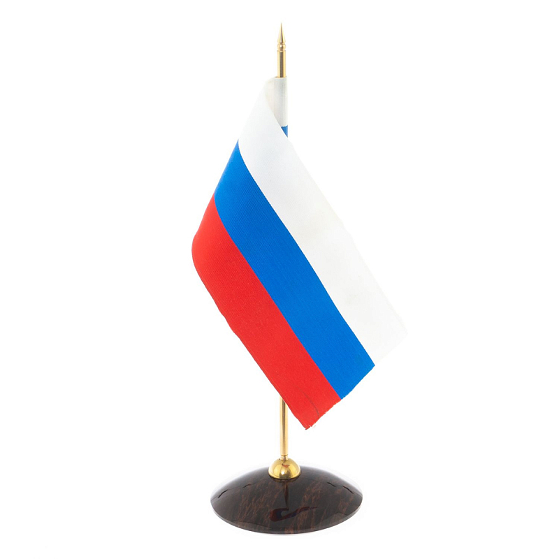 Флагшток настольный с флагом России из камня обсидиан Stone Flagpole Коричневый Красный Белый Синий Флагшток настольный с флагом России из камня обсидиан Stone Flagpole Коричневый Красный Белый Синий в Кирове | Loft Concept