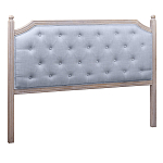 Изголовье кровати серое с мягкой обивкой из рогожки Emma Headboard варинант исполнения - 1 | Loft Concept в Кирове