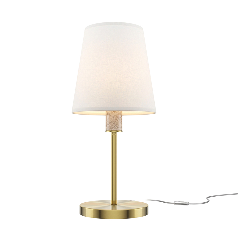 Настольный светильник Lira Е27 Латунь Белый Серый в Кирове | Loft Concept 