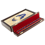 Нарды настольные из натурального камня лазурит и долерит Backgammon from Stone варинант исполнения - 5 | Loft Concept в Кирове