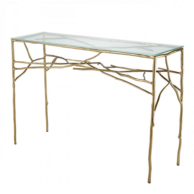 Консоль Eichholtz Console Table Antico Золотой Прозрачное Стекло Консоль Eichholtz Console Table Antico Золотой Прозрачное Стекло в Кирове | Loft Concept