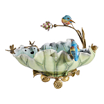 Чаша в виде листка лотоса с птицами Eden Garden варинант исполнения - 3 | Loft Concept в Кирове