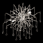 Бра с лучеобразным основанием и подвесками из прозрачного стекла в виде длинных капель Droplet Chandelier варинант исполнения - 8 | Loft Concept в Кирове