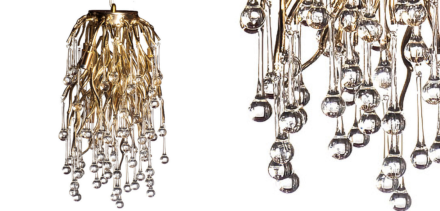 Подвесной светильник Droplet Gold Hanging Lamp Подвесной светильник Droplet Gold Hanging Lamp - Loft-Concept в Кирове