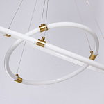 Люстра подвесная с двумя пересекающимися белыми светодиоидными кольцами Luke Lampco Tracer Lamp варинант исполнения - 8 | Loft Concept в Кирове