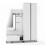 Двухдверный шкаф белого цвета Strict Lines варинант исполнения - 5 | Loft Concept в Кирове