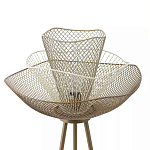 Торшер с трехъярусным плафоном из металлической сетки Light Floor Lamp Made of Metal Mesh варинант исполнения - 1 | Loft Concept в Кирове