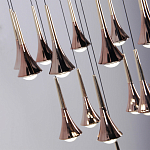 Люстра светодиодная с акриловыми конусообразными плафономи розовое золото Astra 60   варинант исполнения - 4 | Loft Concept в Кирове