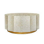 Стол кофейный с отделкой раковинами устриц Coastal Charm варинант исполнения - 1 | Loft Concept в Кирове