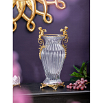 Ваза прозрачная с бронзовыми ручками в виде ангелов Eden Garden варинант исполнения - 2 | Loft Concept в Кирове