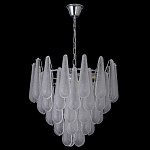 Люстра с подвесками из рифленного стекла в форме капель Textured Glass Chandelier варинант исполнения - 15 | Loft Concept в Кирове