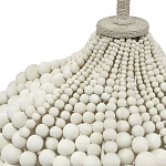 Настольная лампа с абажуром и каркасом из белых деревянных бусин White Wooden Beads Table Lampshade варинант исполнения - 2 | Loft Concept в Кирове