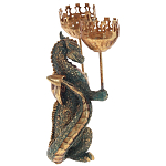 Подсвечник в виде дракона Dragon candlestick Gold Green варинант исполнения - 2 | Loft Concept в Кирове
