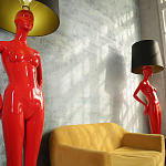 Лампа MANNEQUIN LAMP с абажуром созерцание силуэта варинант исполнения - 7 | Loft Concept в Кирове
