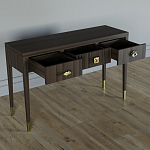 Дизайнерский Письменный стол Elsa Dreams Walnut с тремя ящиками варинант исполнения - 4 | Loft Concept в Кирове