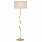 Торшер золотой c декоративной мраморной вставкой на каркасе Kernel варинант исполнения - 1 | Loft Concept в Кирове