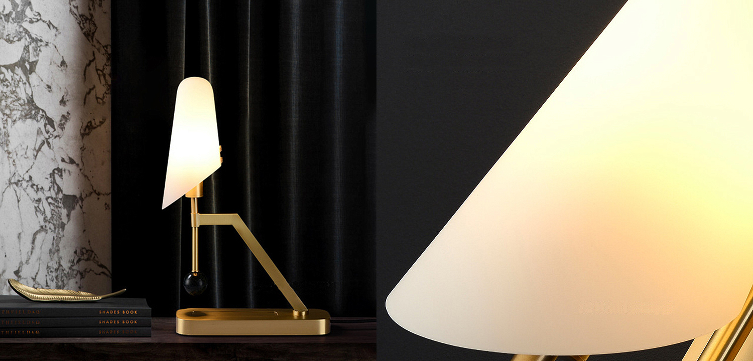 Настольная лампа Gold table lamp with stone Настольная лампа Gold table lamp with stone - Loft-Concept в Кирове